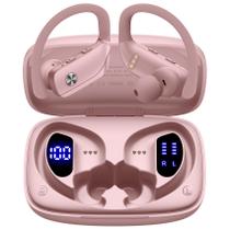 Fones de ouvido sem fio bmani T16 Fones de ouvido Bluetooth com LED rosa Fones de ouvido sem fio bmani T16 Fones de ouvido Bluetooth com LED rosa