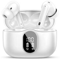 Fones de Ouvido Sem Fio Btootos Bluetooth 5.4 Cancelamento de Ruído Branco