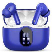 Fones de ouvido sem fio Btootos Bluetooth 5.4 IP7 à prova dágua azul