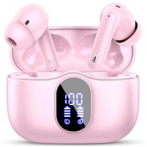 Fones de ouvido sem fio Btootos Bluetooth 5.4 IP7 à prova dágua rosa