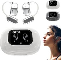 Fones de ouvido sem fio Circularcite Bluetooth 5.4 Touch Control brancos