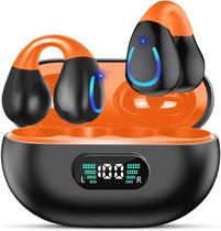 Fones de ouvido sem fio Clip On Bluetooth 5.3 Bone Conduction Black