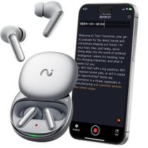 Fones de ouvido sem fio com gravador de voz AI VIAIM RedDot Silver Fones de ouvido sem fio com gravador de voz AI VIAIM RedDot Silver
