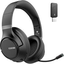 Fones de ouvido sem fio COOSII H300 Bluetooth com microfone preto