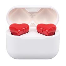Fones de ouvido sem fio em forma de coração fofos com estojo de carregamento Fones de ouvido sem fio em forma de coração fofos com estojo de carregamento