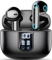 Fones de ouvido sem fio EXZHIG J11 Bluetooth 5.4 com 6 microfones 35H pretos Fones de ouvido sem fio EXZHIG J11 Bluetooth 5.4 com 6 microfones 35H pretos
