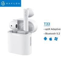 Fones de ouvido sem fio Haylou True Bluetooth 5.2 - brancos