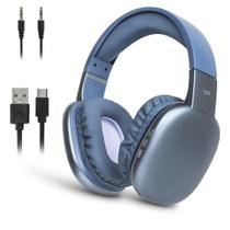 Fones de ouvido sem fio iJoy Ultra com microfone azul Fones de ouvido sem fio iJoy Ultra com microfone azul
