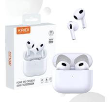 Fones de Ouvido Sem Fio Kaidi Bluetooth Branco Academia Antiruído