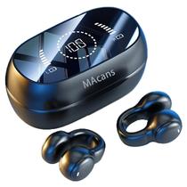 Fones de ouvido sem fio MacNAS M47 Open Ear Clip Bluetooth 5.3 Preto