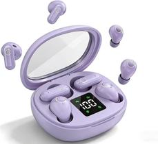 Fones de ouvido sem fio mini CUAUUO para dormir, para orelhas pequenas, roxo