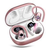 Fones de ouvido sem fio Poounur H9 Bluetooth 5.3 Sport 50H Rose Gold