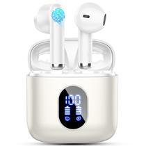 Fones de ouvido sem fio Rinsmola MD053-2024 Bluetooth 5.4 IP7 brancos