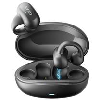 Fones de ouvido sem fio Sanag Open Ear Bluetooth 5.3 com microfone preto