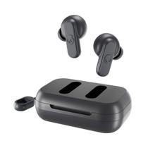 Fones de ouvido sem fio Skullcandy Dime, bateria de 12 horas com microfone - cinza