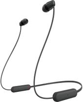 Fones de Ouvido Sem Fio Sony WI-C100 Bluetooth com Microfone - Preto