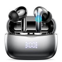 Fones de ouvido sem fio Weurghy Graphite-Silver Bluetooth 5.3 IPX7 Fones de ouvido sem fio Weurghy Graphite-Silver Bluetooth 5.3 IPX7
