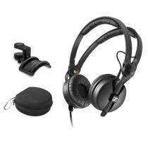 Fones de ouvido Sennheiser HD 25, monitor com estojo e pacote de suporte Fones de ouvido Sennheiser HD 25, monitor com estojo e pacote de suporte