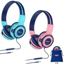 Fones de ouvido SIMOLIO para crianças com microfone, limite de volume 75dB/85dB/94dB Fones de ouvido SIMOLIO para crianças com microfone, limite de volume 75dB/85dB/94dB