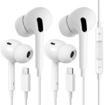 Fones de ouvido SIOODO USB-C com fio e microfone, 2 pares
