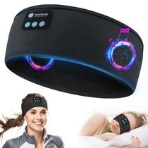 Fones de ouvido Sleep Headband sem fio Bluetooth Yontune Black