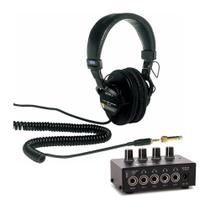 Fones de ouvido Sony MDR7506 Folding Professional com amplificador