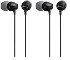 Fones de Ouvido Sony MDREX15LP (Pretos) - Pacote com 2 Fones de Ouvido Sony MDREX15LP (Pretos) - Pacote com 2