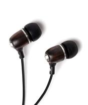 Fones de ouvido Symphonized Bling Premium de madeira genuína com microfone preto Fones de ouvido Symphonized Bling Premium de madeira genuína com microfone preto