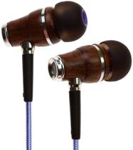 Fones de ouvido Symphonized NRG 2.0 com fio de madeira com microfone roxo