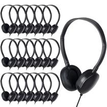 Fones de ouvido TJZXGUI Kids Bulk, pacote com 24, para sala de aula, pretos