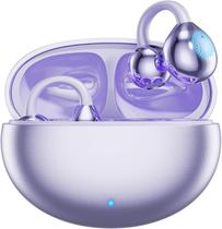 Fones de ouvido tradutores de idiomas em tempo real, fones de ouvido abertos, fones de ouvido de condução, cápsulas de tradução, fones de ouvido tradutores para Android e iOS, 144 idiomas, cápsulas tradutoras para iOS e Android (roxo)