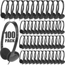 Fones de ouvido XOSDA LS04 pacote com 100 unidades, preto, para uso em sala de aula