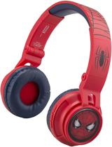 Fones ouvido Bluetooth recarregáveis p/crianças Homem-Aranha Longe d/ Casa, c/ microfone e cabo destacável