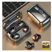 Fones ouvido IPX4 Bluetooth TWS 5.1 Display LED HiFi Estéreo