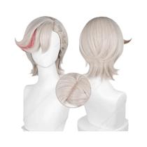 Fontaine Lyney Cosplay Peruca 32cm Cabelo Sintético Curto Resistente ao Calor