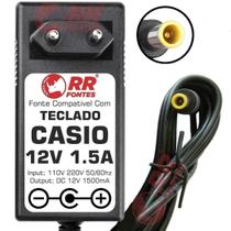 Fonte 12V 1,5 Para Teclado Casio Ap-245 Ap-250 Ap-260 Ap-270