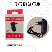 Fonte 12v 3a plug 5.5mm p4 xtrad