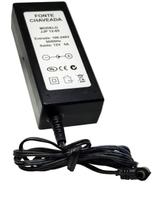 Fonte 12v 5a Bivolt- Preta 5 Amperes - Plug P4