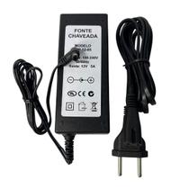 Fonte 12v 5a Bivolt- Preta 5 Amperes - Plug P4 Fonte 12v 5a Bivolt- Preta 5 Amperes - Plug P4