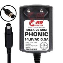 Fonte 14,8Vac Para Mesa Mixer Phonic Am55 Am85 Am8Ge Mu1202