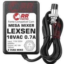 Fonte 18Vac Pra Mesa Mixer Lexsen Pm6 Pm8 Pm12Es Pm16 Pm16Es