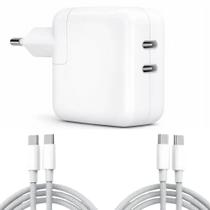 Fonte 2 Cabos 50w Usbc Duplo Compatível com Iphone 15 16 17 Pro Max Fonte 2 Cabos 50w Usbc Duplo Compatível com Iphone 15 16 17 Pro Max