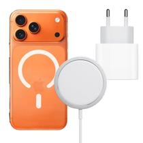 Fonte 20W Turbo Tipo C, Capa Magnética e Carregador Indução para iPhone17, 17 Pro e Max