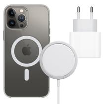 Fonte 20W Turbo Tipo C com Capa Magnética e Carregador Inducão para iPhone13, 13 Pro e Max