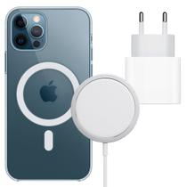 Fonte 20W Turbo Tipo C com Capa Magnética e Carregador por Inducão para Phone 12, Pro e Max