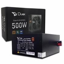 Fonte 500W ATX Duex DX 500FSE+, Bivolt Automático, 80 Plus Bronze, PFC Ativo, Preto