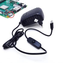 Fonte 5v 3A Micro-USB 3.1 Conector V8 Para Raspberry Pi 2 Pi 3 Pi 3b Botão Liga/Desligar - U1001