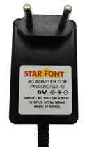 Fonte 6V 500mA para Telefone Sem Fio Panasonic PQLV19 Fonte 6V 500mA para Telefone Sem Fio Panasonic PQLV19