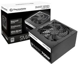 Fonte 700W Thermaltake Smart Series - PFC Ativo - Eficiência 80% - 80 PLUS White - PS-SPD-0700NPCWB