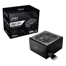 Fonte 750W ASRock PRO-750B - PFC Ativo - ATX 3.1 - PCIe 5.1 - 80 PLUS Bronze - 90-UXR075-BNBAA2